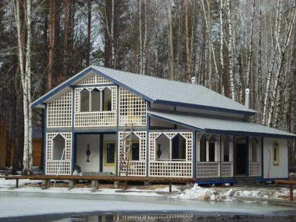 Проект оригинального деревянного дома