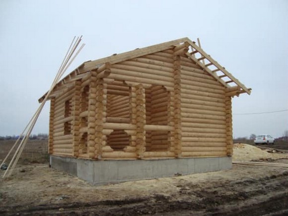 Строительство бревенчатого дома